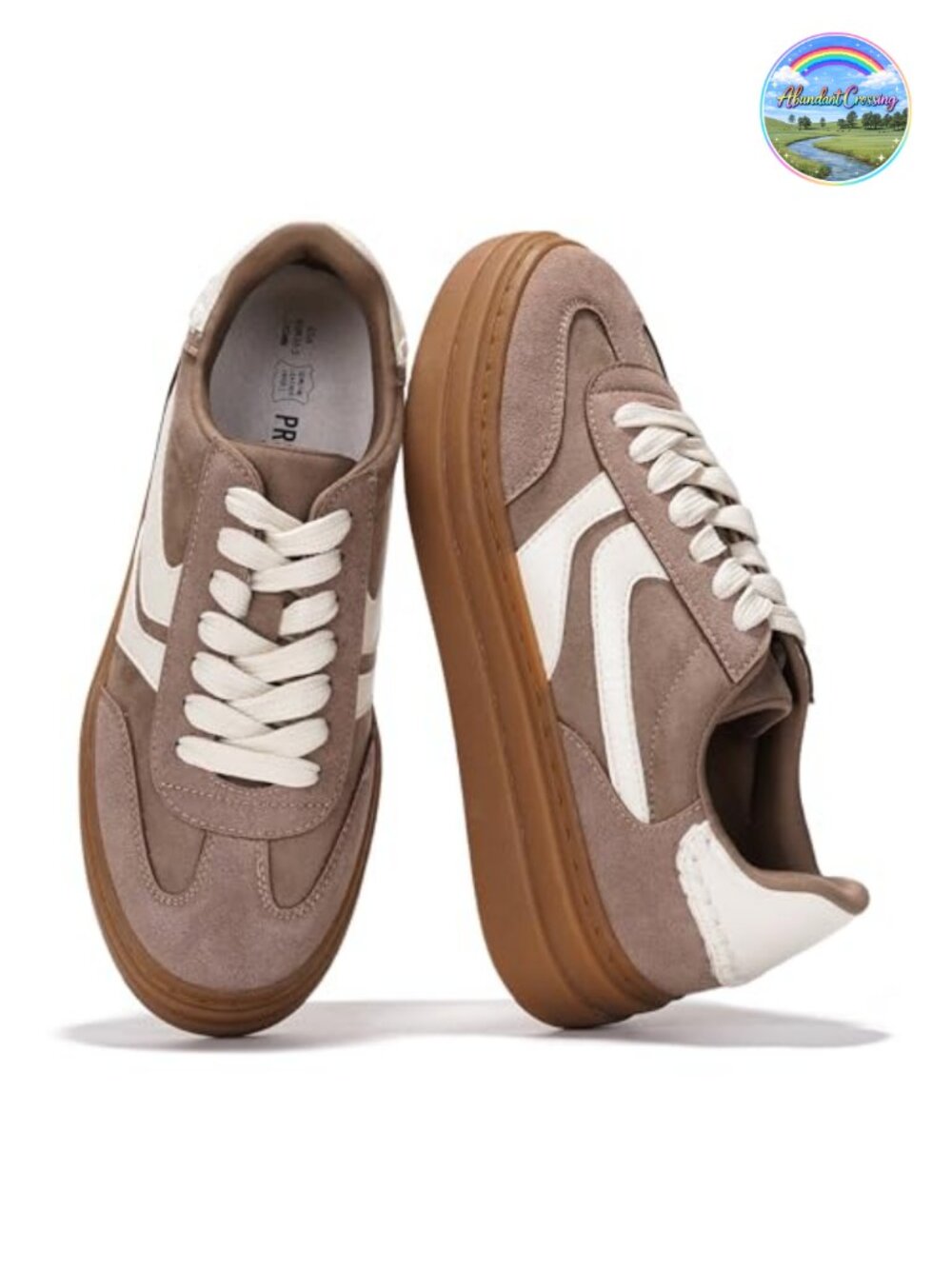 Lightweight Platform Sneakers Women Memory Foam Breathable Rubber Sole
